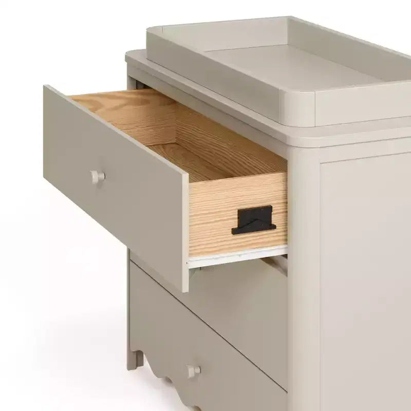 Comodino fasciatoio a 3 cassetti Storkcraft Casablanca con piano rimovibile