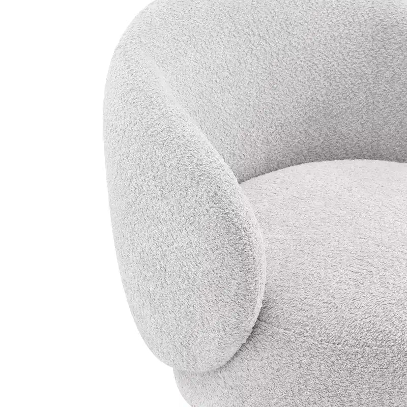 Poltrona a botte girevole imbottita Spruce&Spring con base in legno