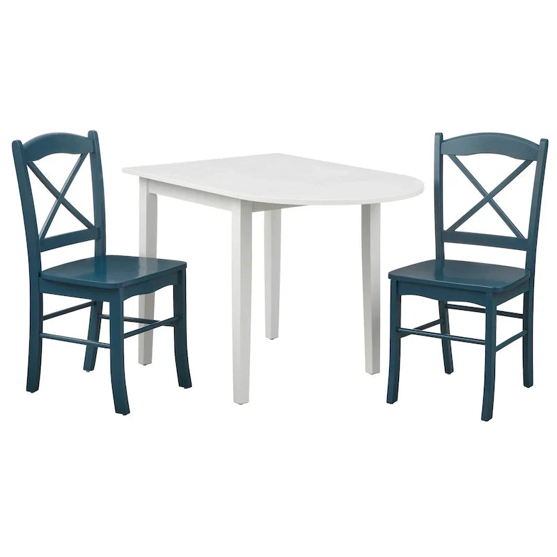 Set da pranzo di 3 pezzi con tavolino allungabile Simple Living Country Cottage