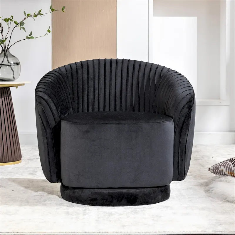 Poltroncina girevole Milvo Small in velluto