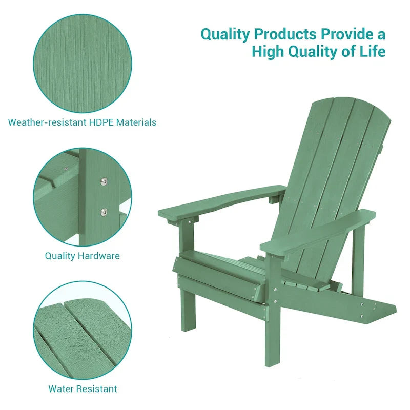 Bonosuki Sedie Adirondack da Esterno in Legno Resistente alle Intemperie - Set da 4