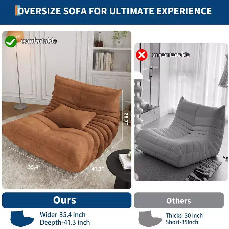 Divano Sezionale Modulare, Divano Togo con Seduta Profonda