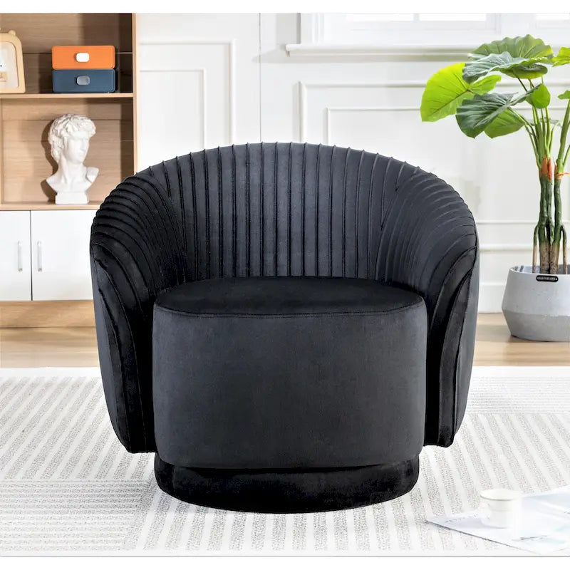 Poltroncina girevole Milvo Small in velluto