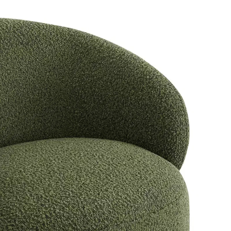 Poltrona a botte girevole imbottita Spruce&Spring con base in legno