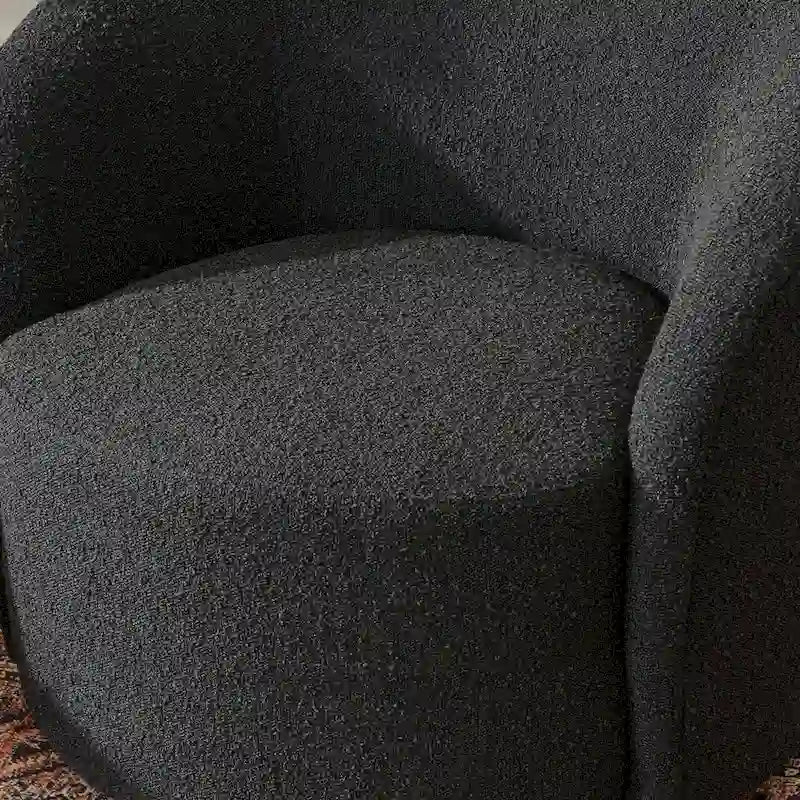 Poltrona girevole a barilotto imbottita KINWELL da 34 pollici (Set di 2)