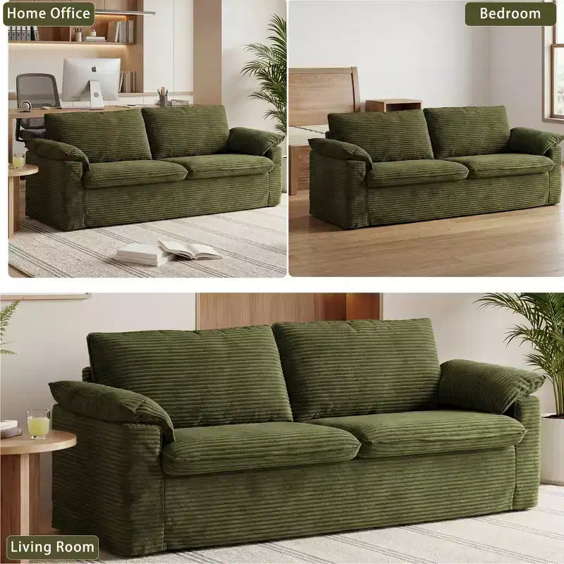 Dyonery 86 Cloud Loveseat Sofa, seduta profonda e ampi braccioli con cuscini, telaio robusto, design ergonomico e traspirante