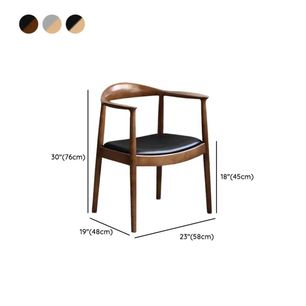 Sedia da pranzo scandinava con braccioli, seduta intrecciata in legno curvo