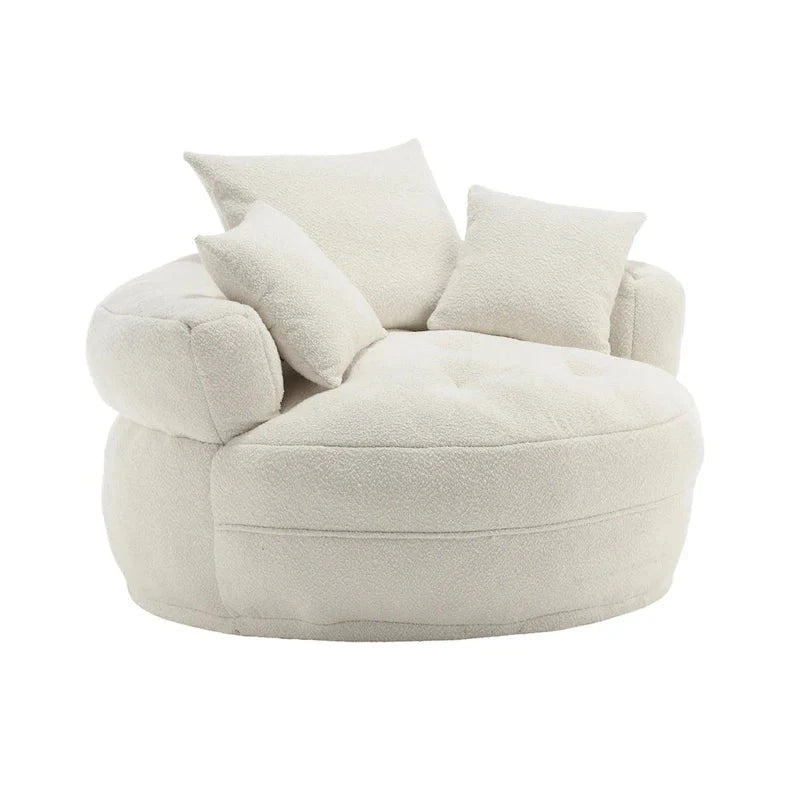 Divano Pigro Rotondo – Bianco/Blu/Grigio/Giallo/Arancione/Rosso Rosa/Blu Marino/Verde, Posto Singolo e Coppia