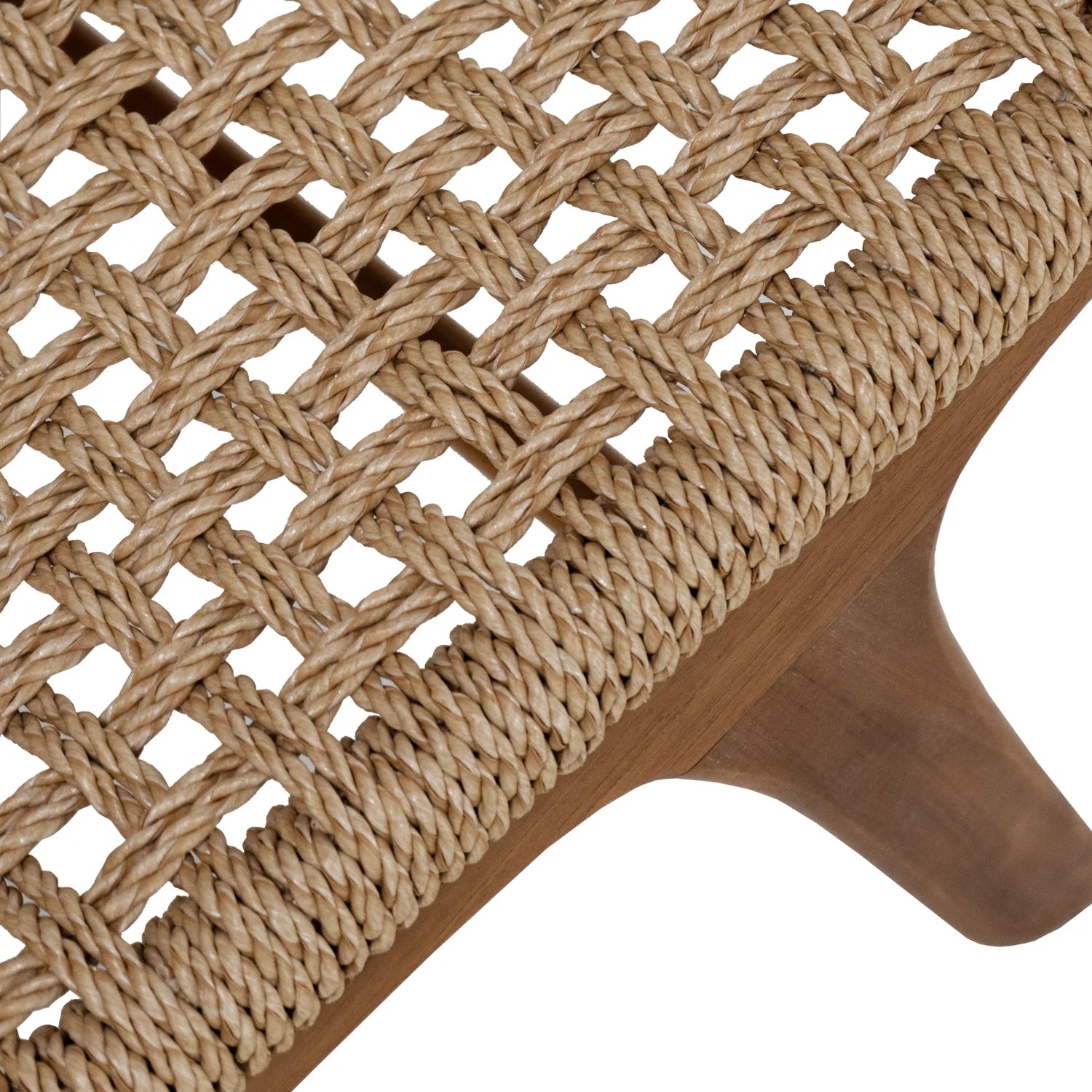 Sedia Sdraio Rustica in Teak con Intreccio - Esterno
