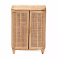 bali & pari Yanka Mobile Contenitore in Rattan Naturale: Artigianale, 2 Ripiani, Design Bohemien