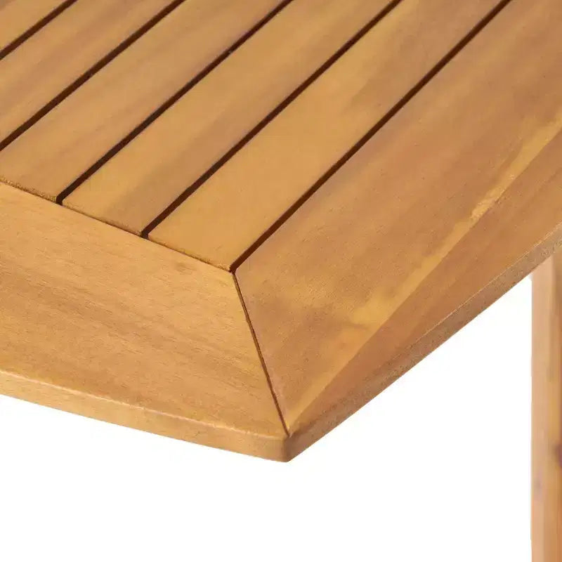 Set da pranzo da esterno allungabile da 7 pezzi con sedie impilabili, tavolo in legno di acacia