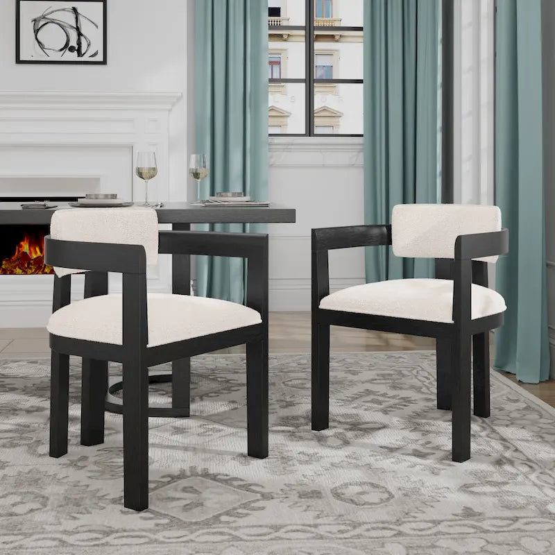 Sedia da pranzo moderna e sofisticata Conrad con braccioli di Christopher Knight Home