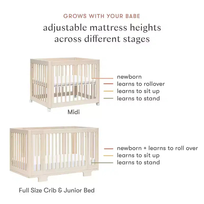 Culla convertibile Babyletto Yuzu 8-in-1 con kit di conversione per tutte le fasi