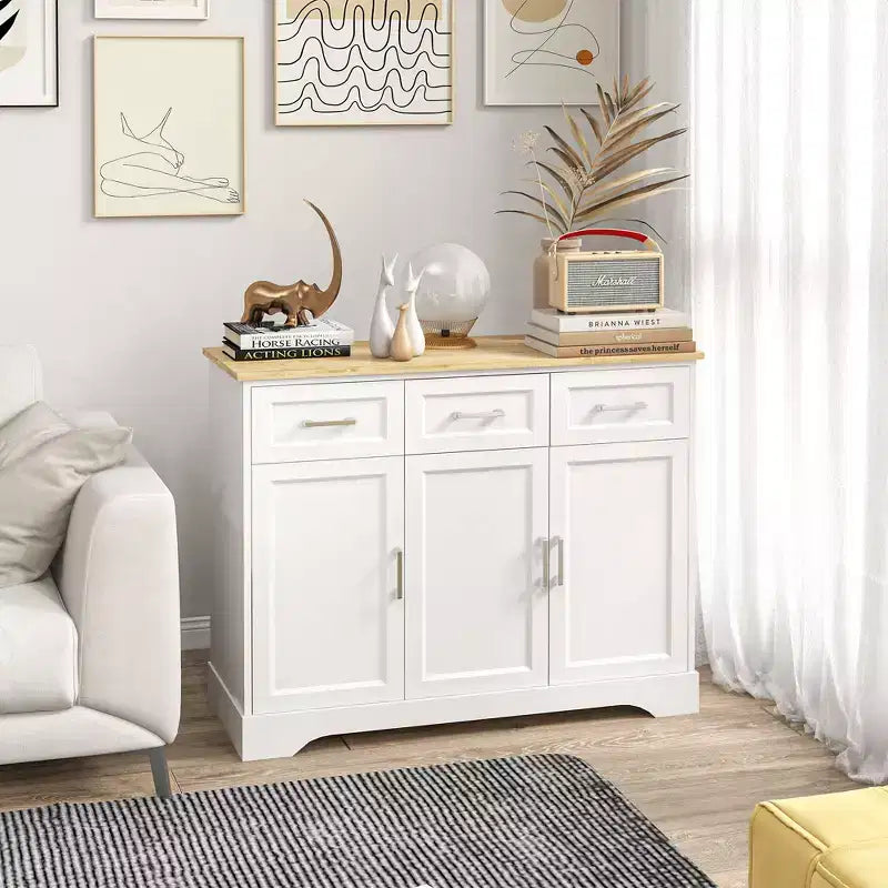 Madia moderna da cucina con mobile buffet e contenitore, Isola da cucina, Mobile per sala da pranzo e soggiorno