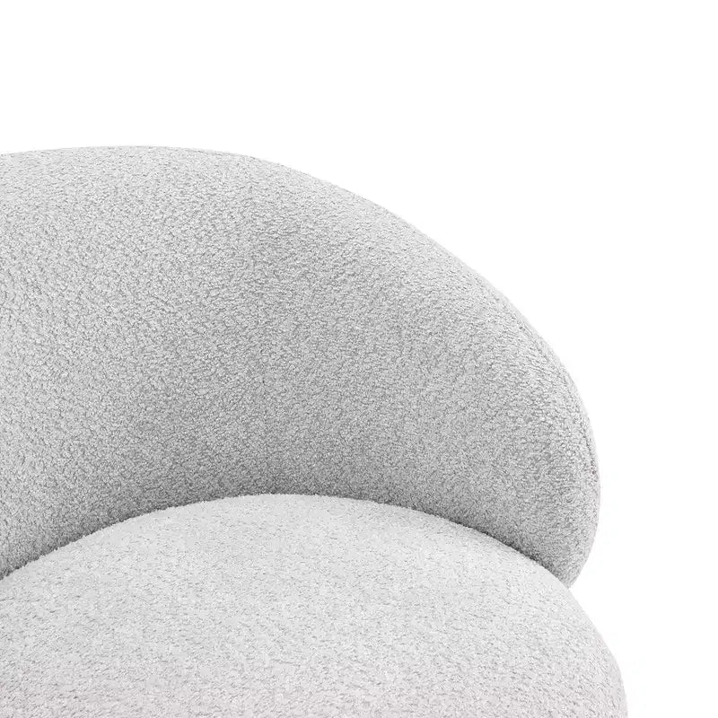 Poltrona a botte girevole imbottita Spruce&Spring con base in legno