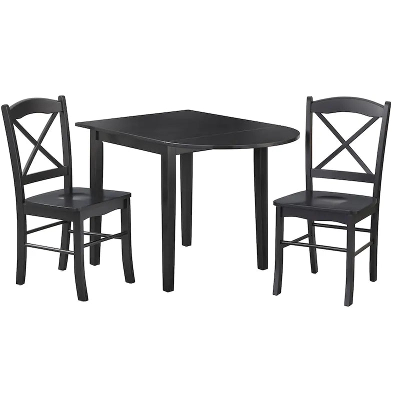 Set da pranzo di 3 pezzi con tavolino allungabile Simple Living Country Cottage