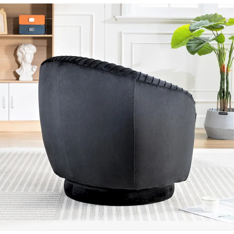 Poltroncina girevole Milvo Small in velluto