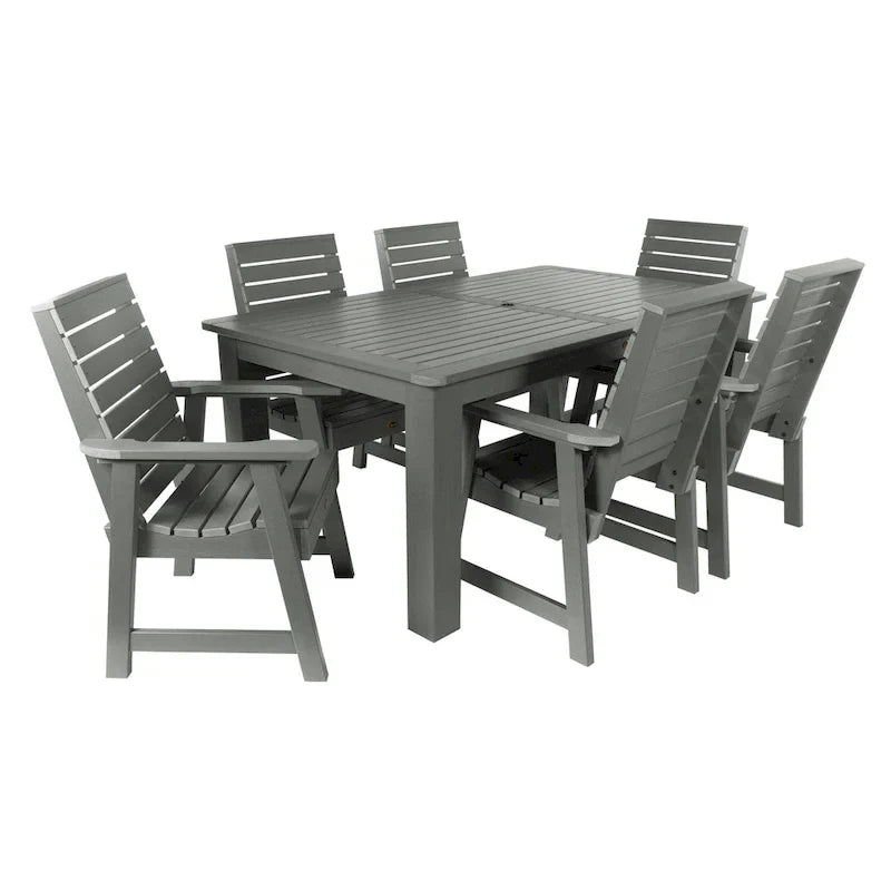 HIGHWOOD PROFESSIONAL Set da pranzo da esterno 7 pezzi 42x72