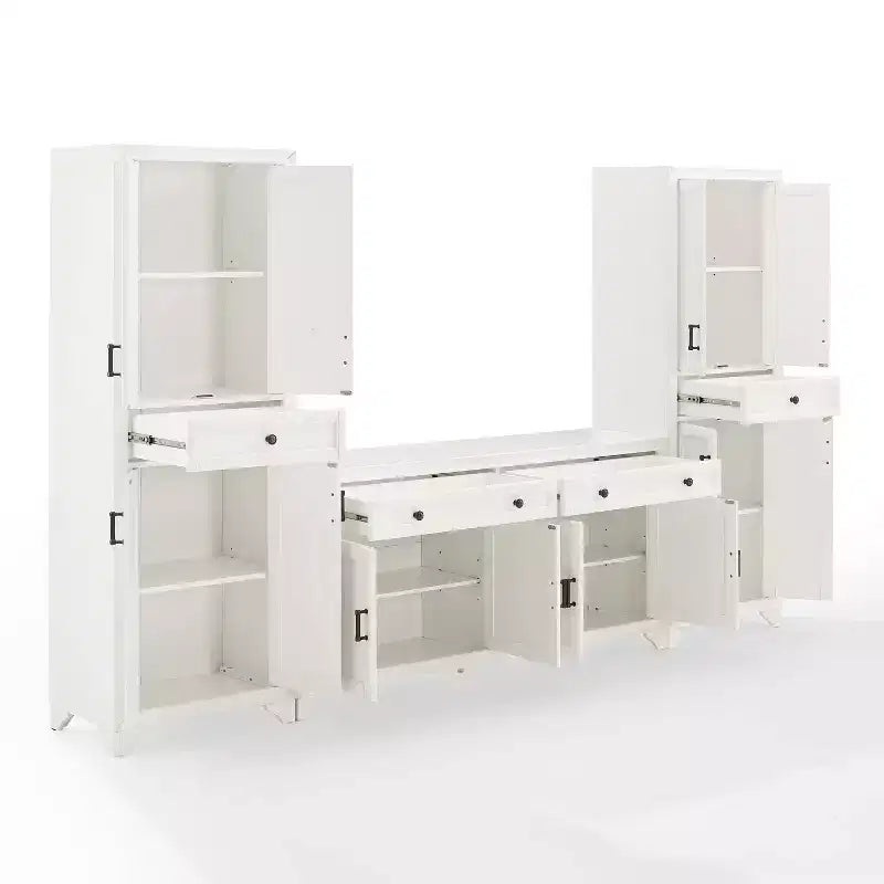 Set Tara 3 pezzi Madia e Dispensa Effetto Invecchiato - Crosley
