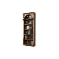 Libreria Alta Tradizionale 94" in Legno con Contenitore, Collezione Stratton Marrone - Martin Furniture