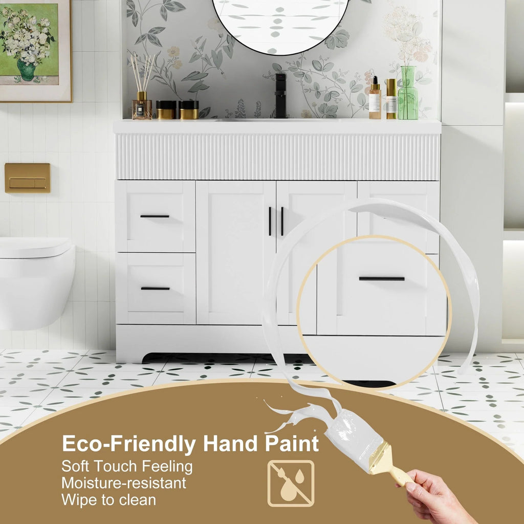 Mobile bagno 30/36/48 Wavy Line con lavabo e rubinetto