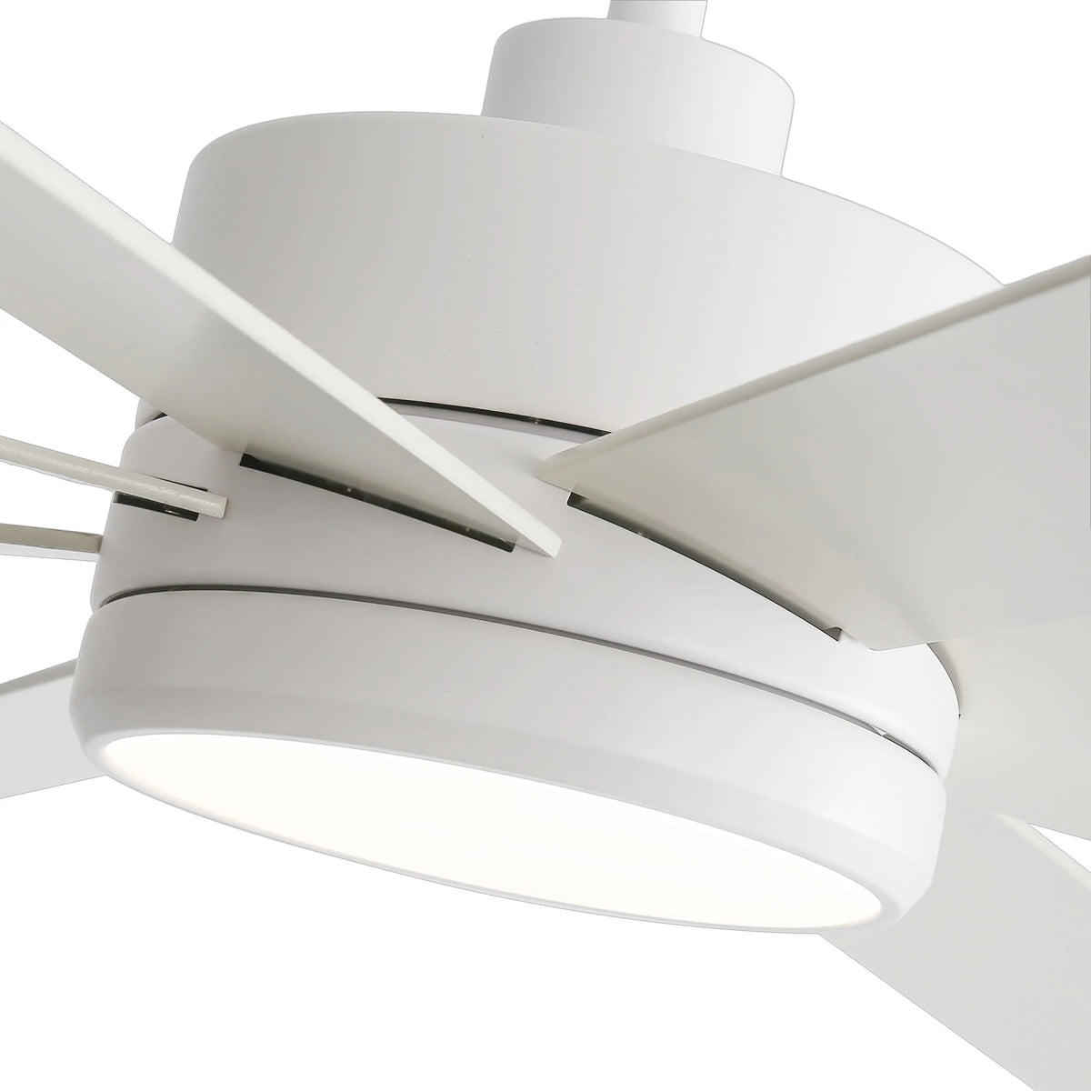 Ventilatore da soffitto nero da 65 pollici a 8 pale con luce LED e telecomando