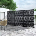 Separé Star 01 in acciaio galvanizzato nero 183x120x40cm