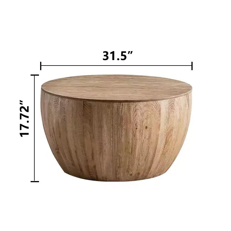 Tavolino contenitore rotondo retrò, in legno, adatto per soggiorno, sala da pranzo o ufficio.