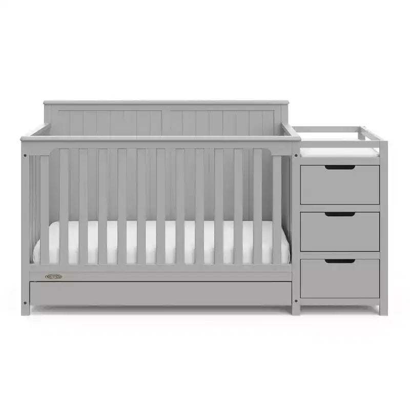 Culla e Fasciatoio Convertibili 5-in-1 con Cassetto
