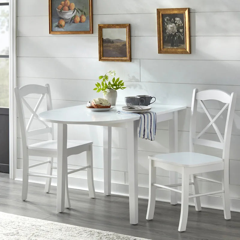Set da pranzo di 3 pezzi con tavolino allungabile Simple Living Country Cottage