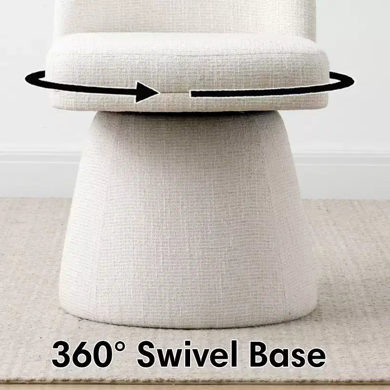 Set di 6 sedie da pranzo moderne senza braccioli girevoli a 360° con base a piedistallo, eleganti sedie d'accento per cucina, sala da pranzo o ufficio-Panipeachy