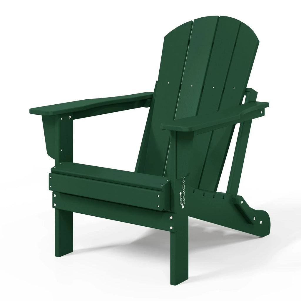 Polytrends Laguna Sedia Adirondack Pieghevole da Esterno per Patio Resistente allo Sbiadimento e alle Intemperie
