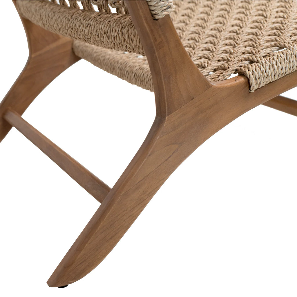 Sedia Sdraio Rustica in Teak con Intreccio - Esterno