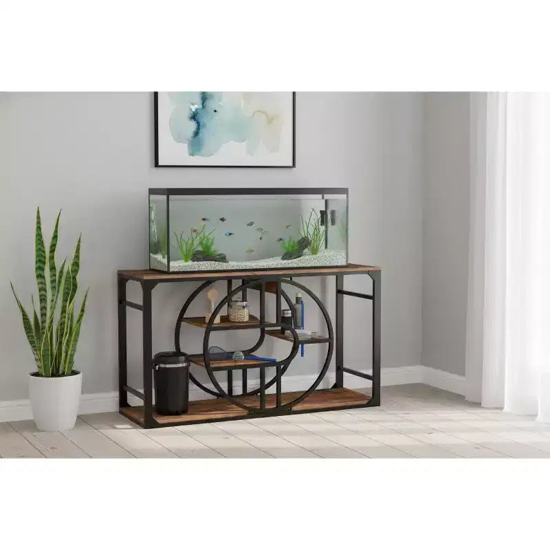 Supporto per acquario in metallo da 55-75 galloni, Supporto per acquario resistente con mobiletto, Supporto per acquario multi-livello con gambe rinforzate, Adatto