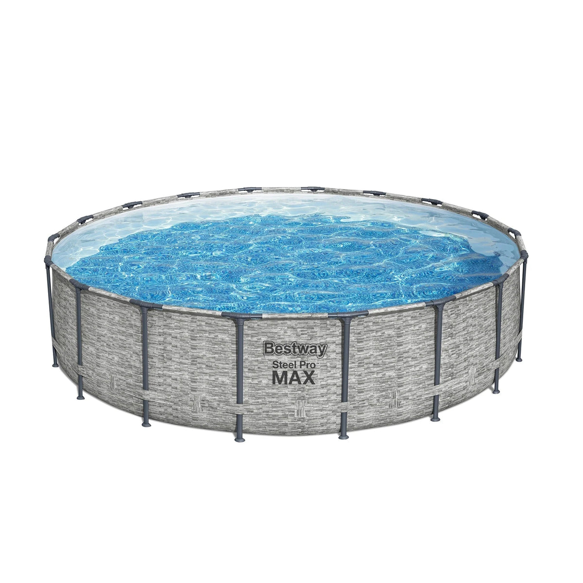 Piscina Fuori Terra Rotonda Bestway Steel Pro MAX con Pompa e Copertura