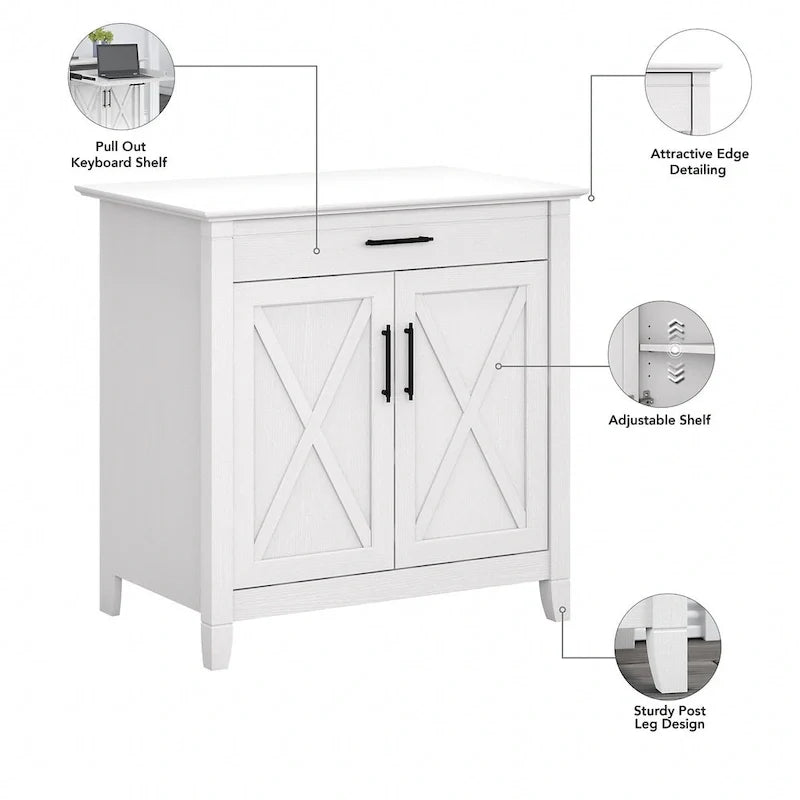 Scrittoio Key West con mobiletto di Bush Furniture