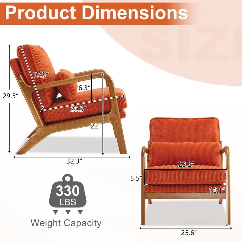 Poltrona imbottita Mid-Century Modern