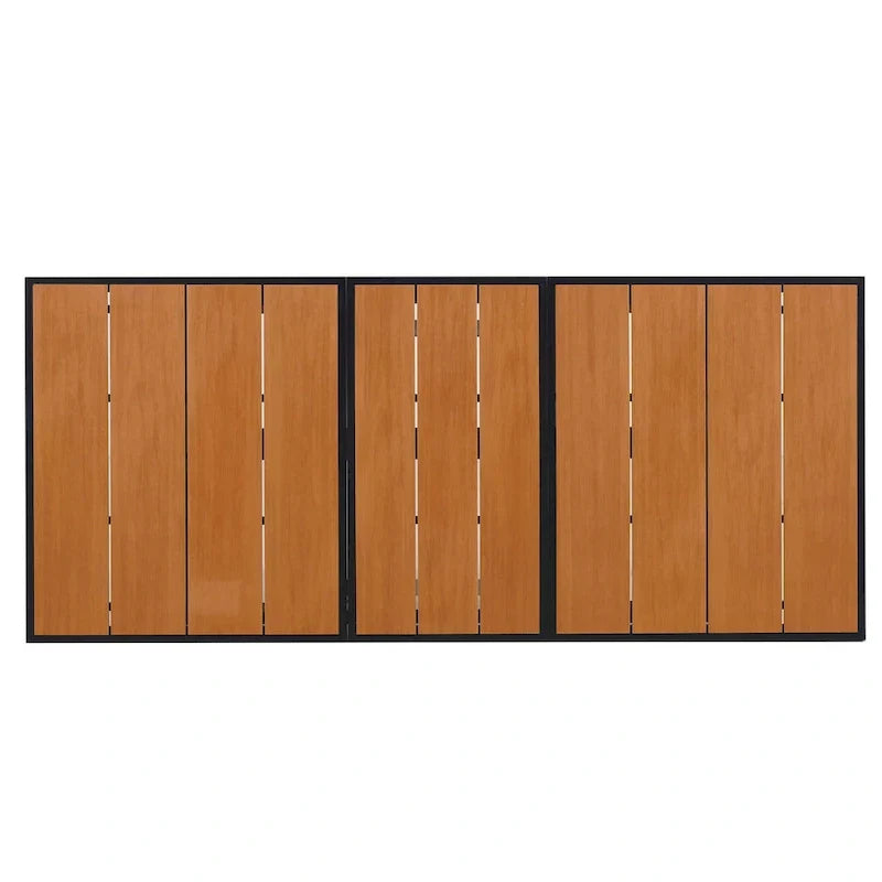 Set da pranzo da esterno allungabile a 7 pezzi con tavolo allungabile e 6 sedie con braccioli