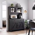 Mobile Dispensa da Cucina con Supporto per Microonde, Credenza con Mobile Buffet e Ripiani Regolabili, per Cucina, Sala da Pranzo