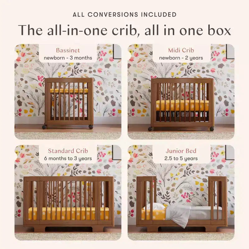 Culla convertibile Babyletto Yuzu 8-in-1 con kit di conversione per tutte le fasi
