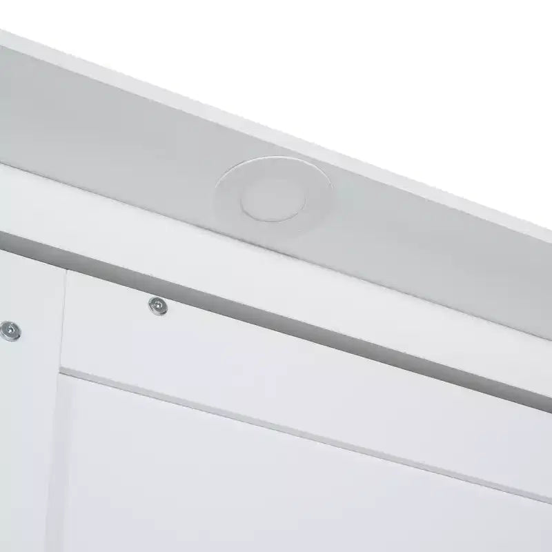 Letto a scomparsa Queen Murphy con divano, letto a scomparsa Queen Size con armadio, letto a parete pieghevole con libreria e mensole per camera degli ospiti o ufficio