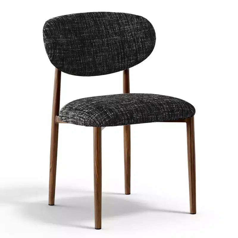 Set di 4 sedie da pranzo moderne imbottite con schienale curvo, sedie laterali senza braccioli con struttura in ferro per sala da pranzo, cucina-Panipeachy