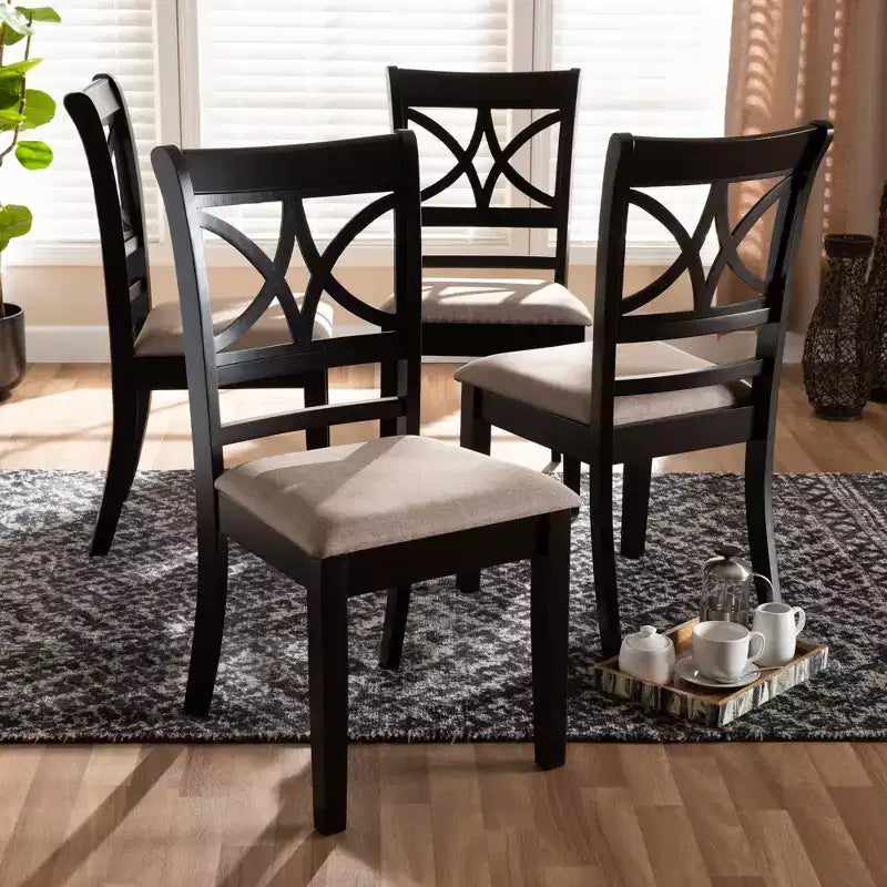 Set di 4 sedie da pranzo Clarke - Baxton Studio