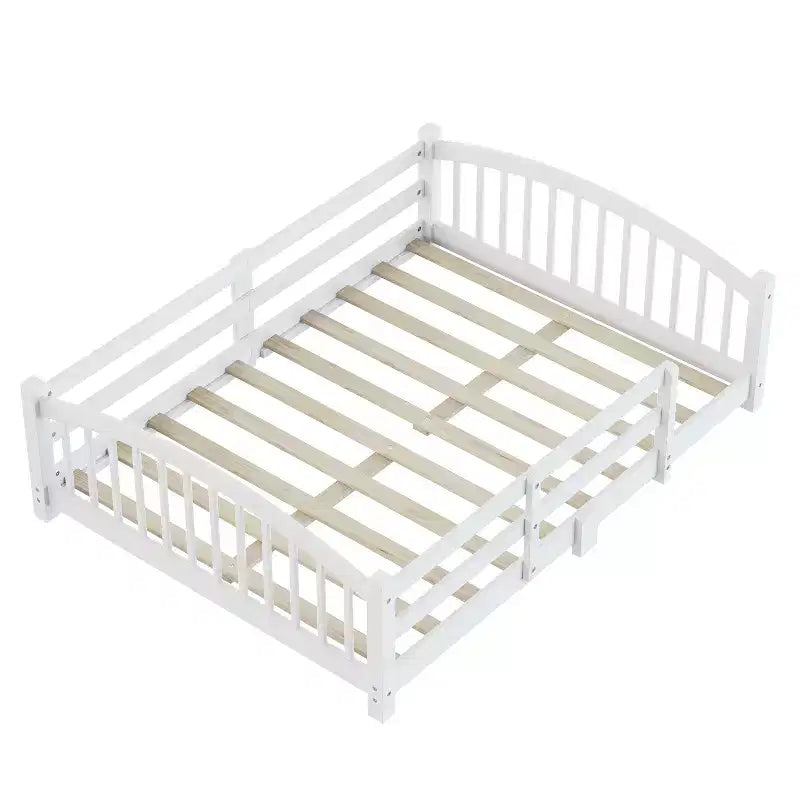 Luxystar Letto Montessori Matrimoniale a Profilo Basso con Sponde di Sicurezza e Testiera