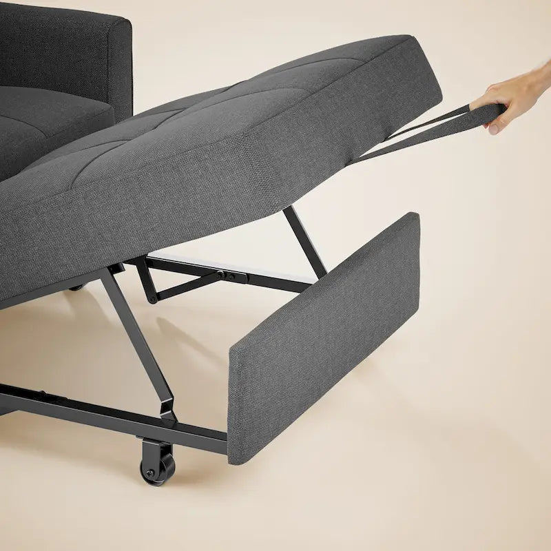 Poltrona Letto Trasformabile 3-in-1, Divano da Salotto Pieghevole Regolabile Imbottito