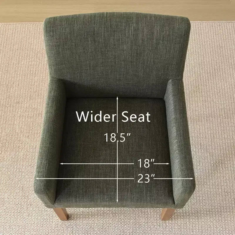 Set di 6 sedie da pranzo imbottite con braccioli, poltrone moderne in lino con gambe in legno, sedie occasionali per sala da pranzo, soggiorno - Panipeachy