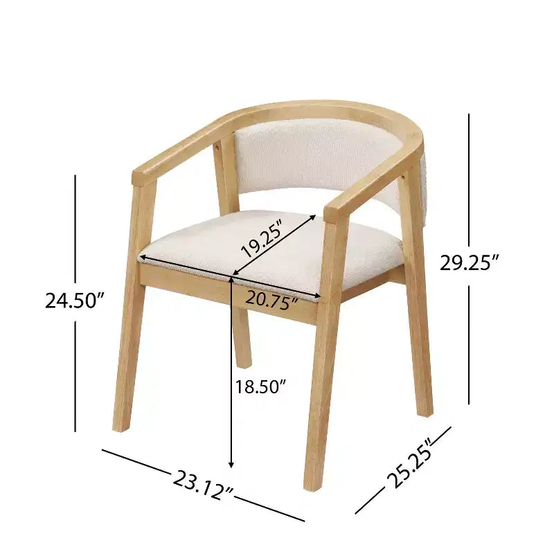 Christopher Knight Home Simon Set da pranzo 5 pezzi in legno di gomma stile Mid-Century moderno con sedie imbottite in bouclé