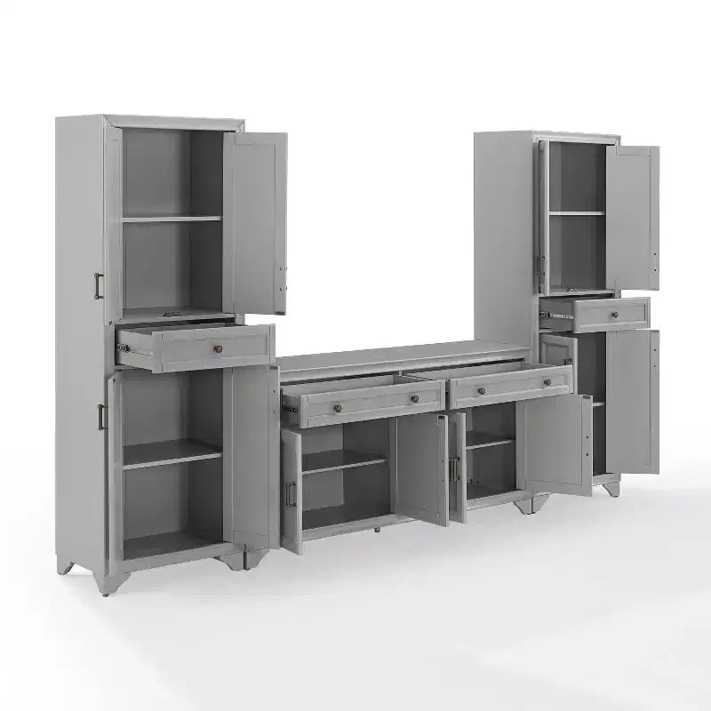 Set Tara 3 pezzi Madia e Dispensa Effetto Invecchiato - Crosley