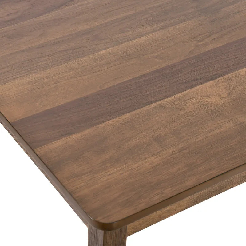 Set di 5 mobili da pranzo in legno massello 47L (1 tavolo + 4 sedie con schienale a doghe)