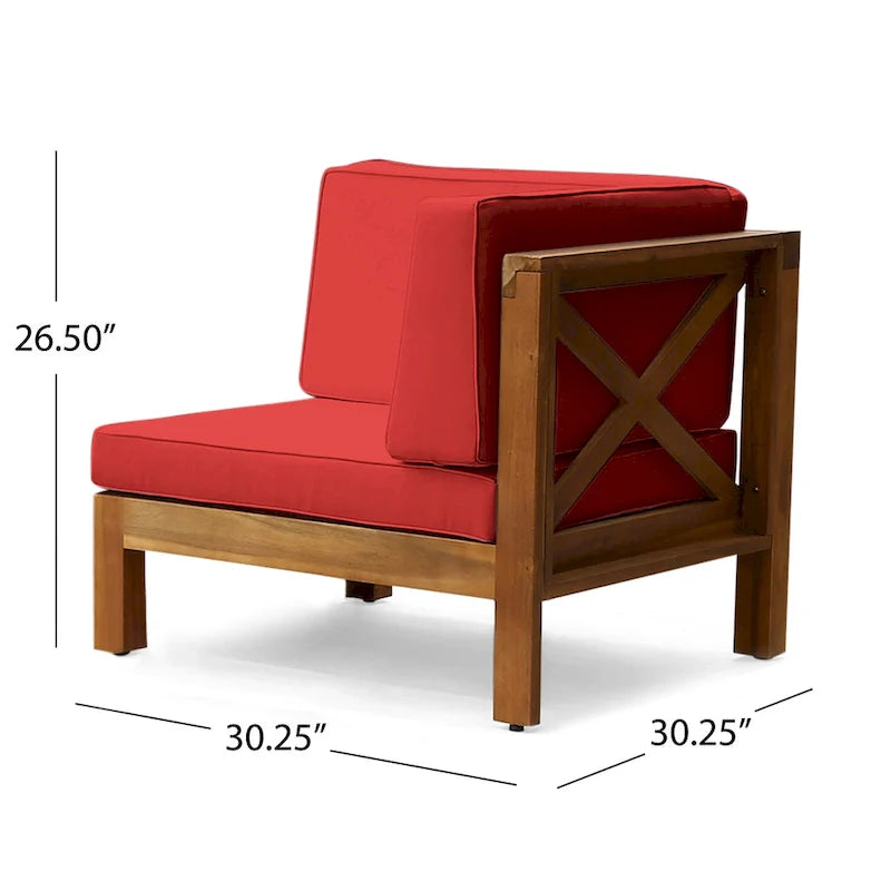 Set da conversazione Brava Outdoor a 6 pezzi in legno di acacia di Christopher Knight Home